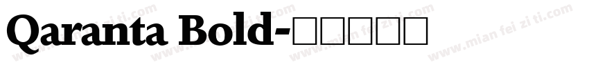 Qaranta Bold字体转换
